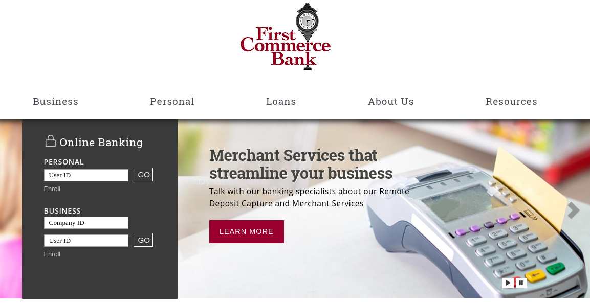 First Commerce Bank Logo