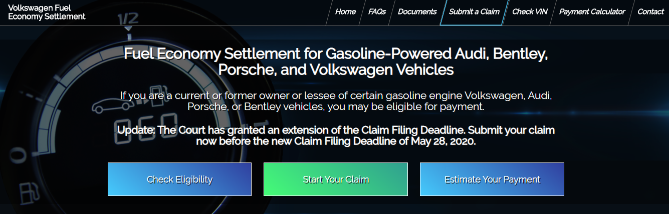 Claim Volkswagen Fuel Economy Class Action Settlement