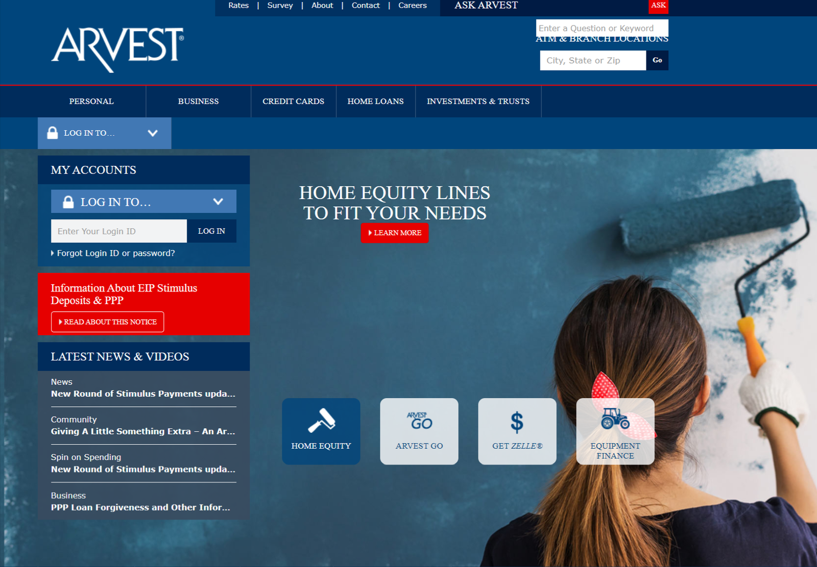 Arvest-Bank Credit card login